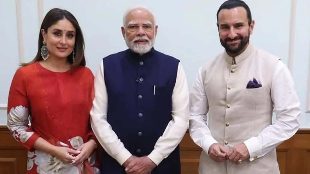 PM Modi playfully asks Saif Ali Khan and Kareena Kapoor about Taimur and  Jeh, says, "Aap laaye nahi"