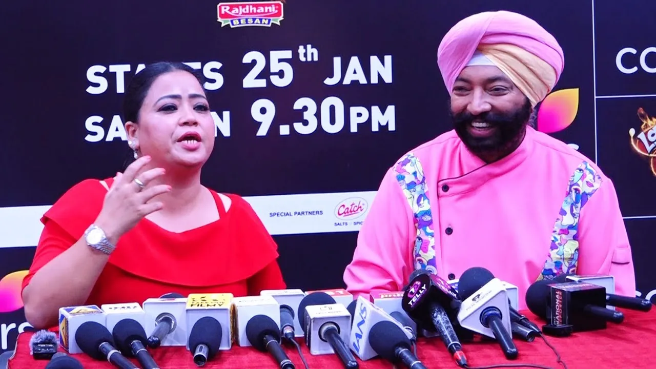 Bharti Singh And Harpal Singh Sokhi At Laughter Chefs S2 Press Conference