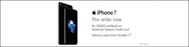 iPhone 7 cash back offers 