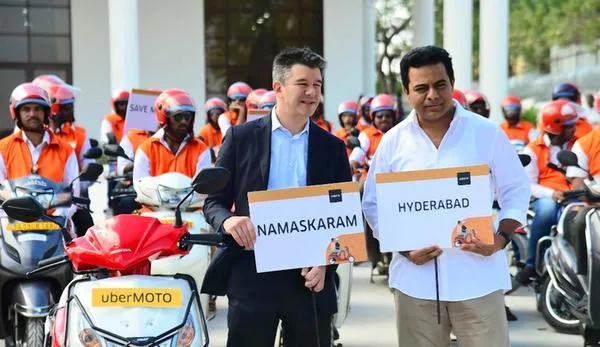 CIOL Uber launches its bike-sharing service UberMoto in Hyderabad