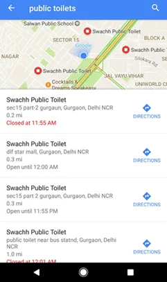 Google maps toilet