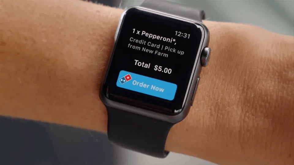 ORDERING FROM SMARTWATCH: With the rise of wearable technology, Domino’s made quick ordering available on both Android and Apple Watch. Immediately after the launch of 4 click ordering, Domino’s recorded hundreds of orders in the first hour of store trading.