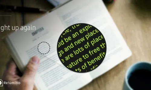Relumino app showcasing its zoom effects