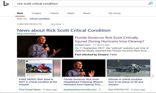 Bing now shows fact checks in search result pages