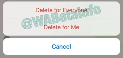 WhatsApp enables users to delete unintentional messages from the app