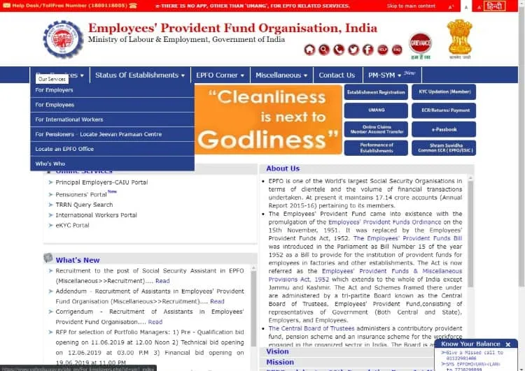 Check EPF Balance on the EPF Portal