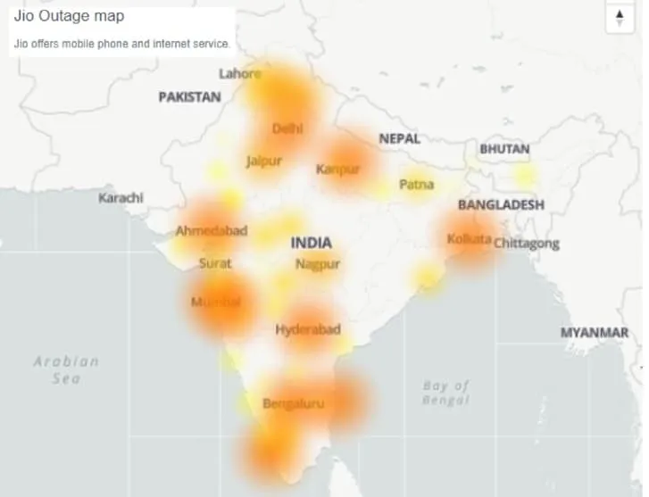 Jio Network Outage