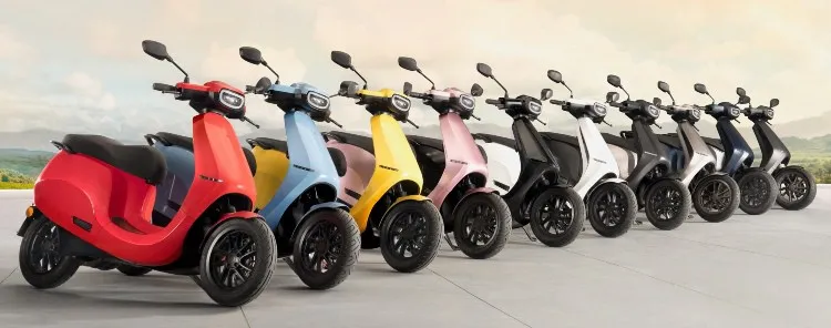 Ola Scooter in 10 colours