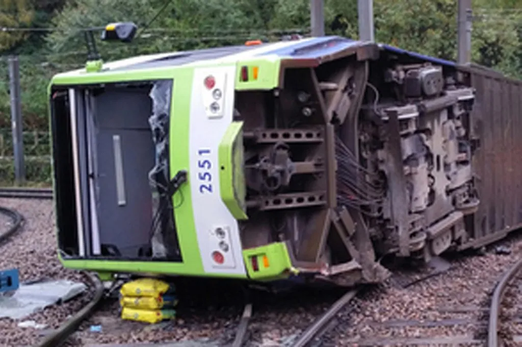 Britain Tram Derailed