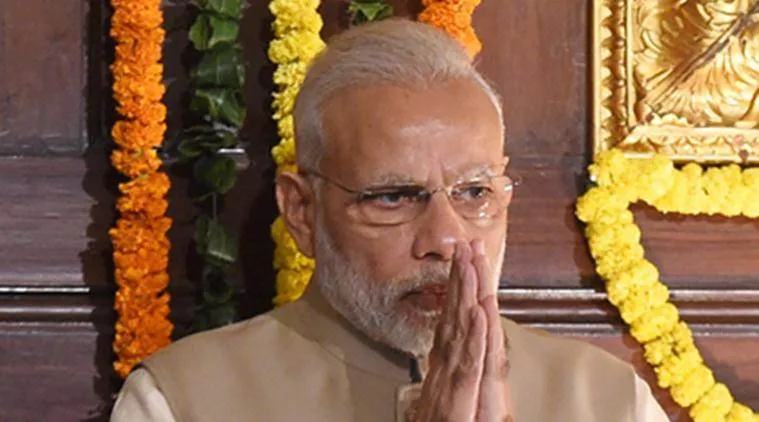 New Delhi: Prime Minister Narendra Modi with Home Minister Rajnath Singh after paying tributes to Sardar Vallabhbhai Patel on the occasion of his birth anniversary, at Parliament House, in New Delhi on Monday. PTI Photo by Manvender Vashist(PTI10_31_2016_000057B)