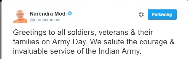 Modi tweeted