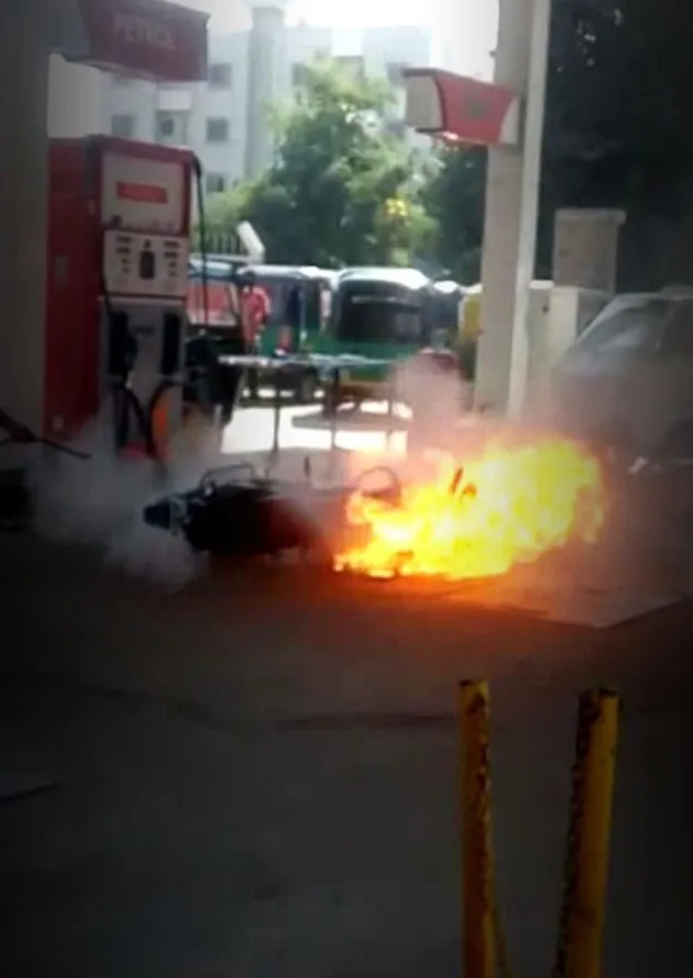 Fire in bike