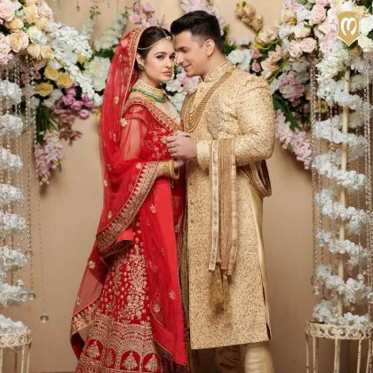 Manyavar couple dress for wedding hotsell