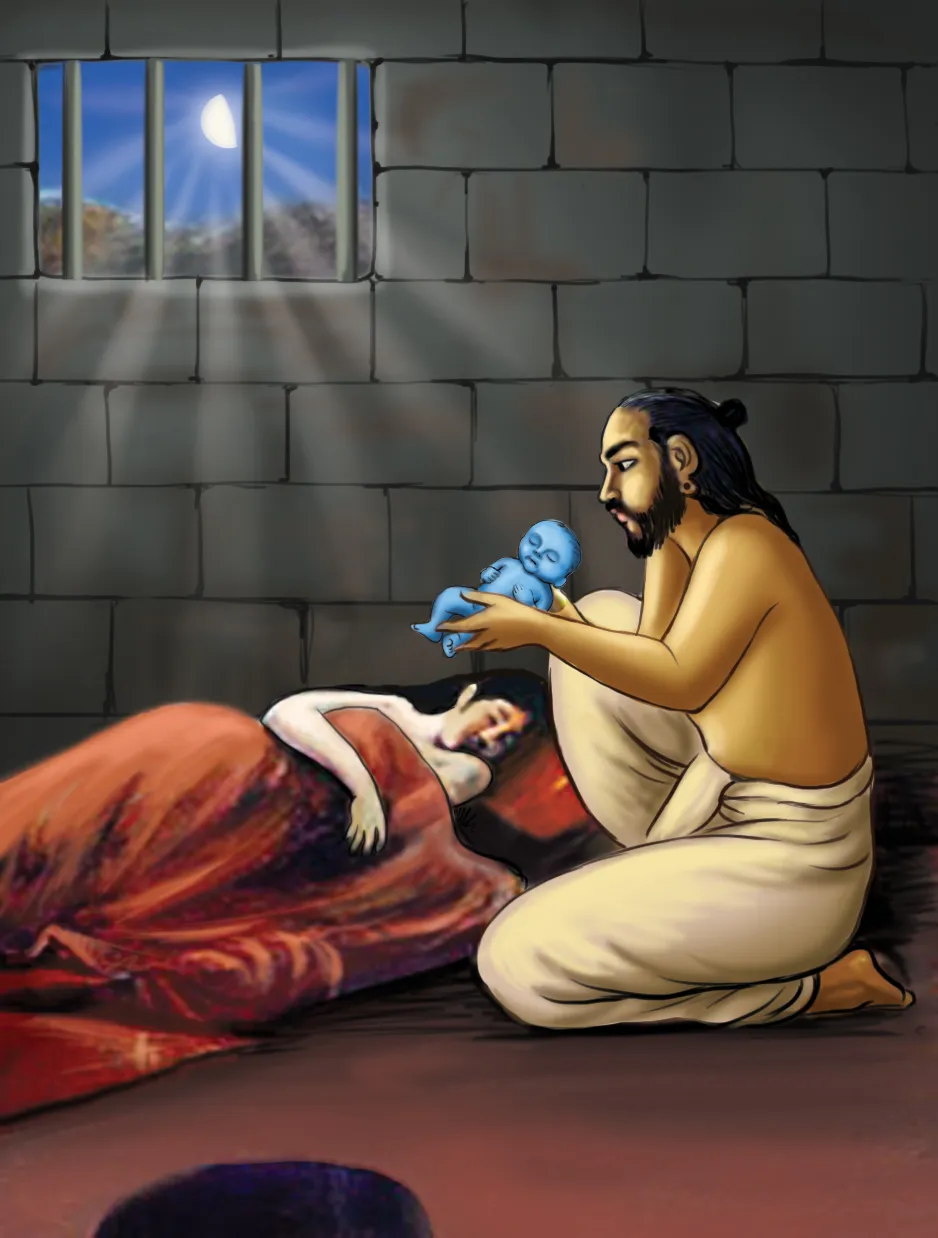 Krishnas-birth-in-prison