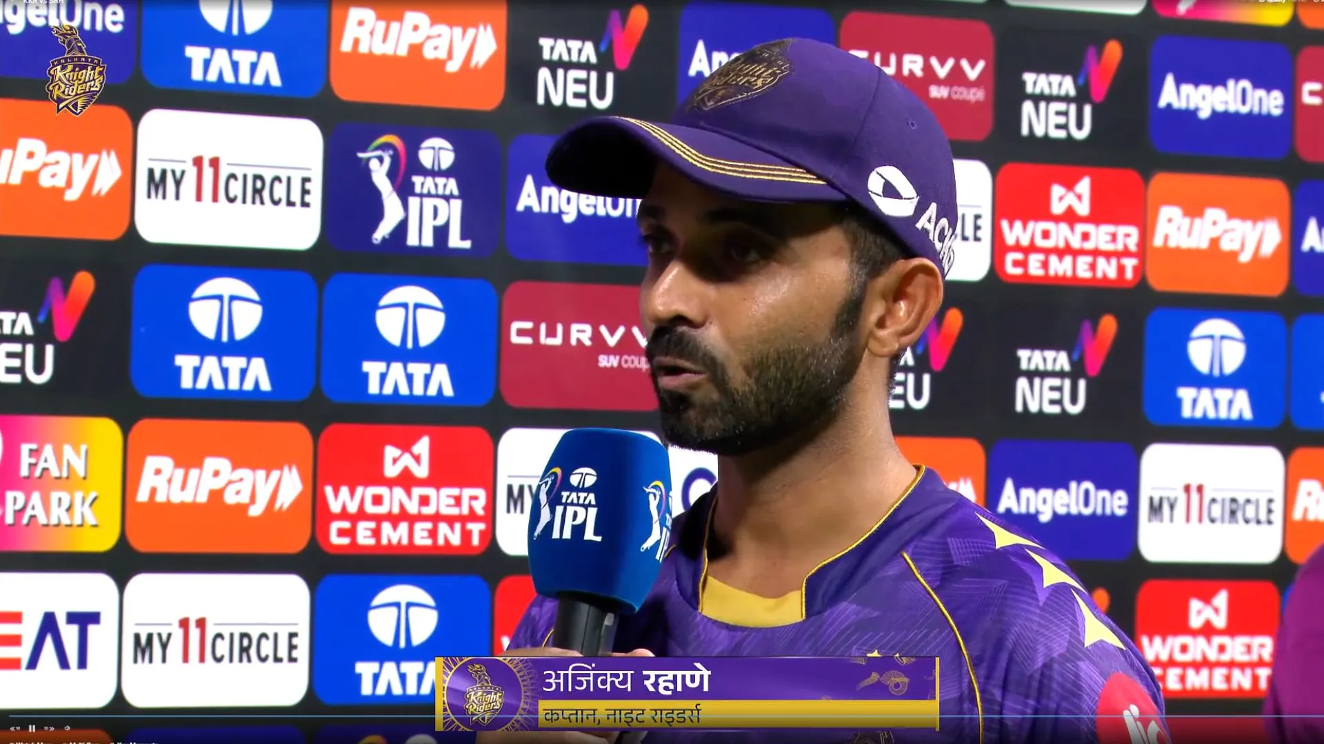 SRH के खिलाफ मिली के बाद Ajinkya Rahane ने प्लेयर्स की प्रशंसा 