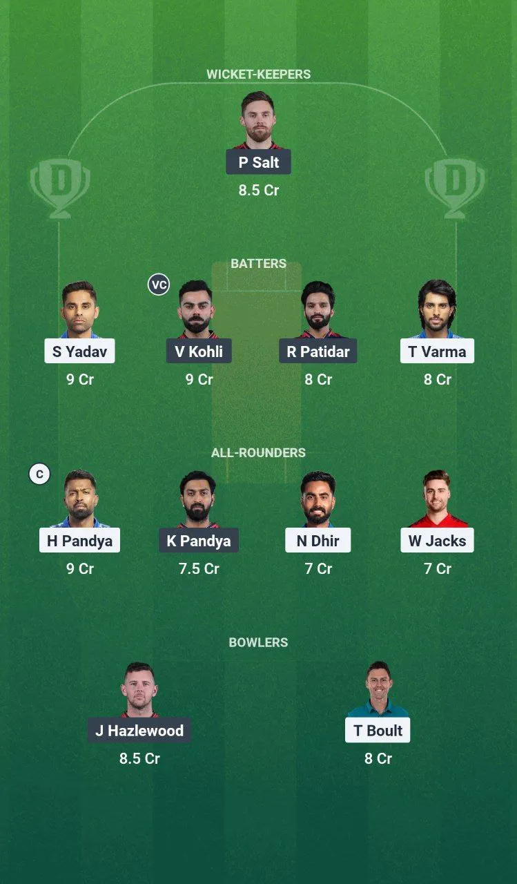 MI vs RCB