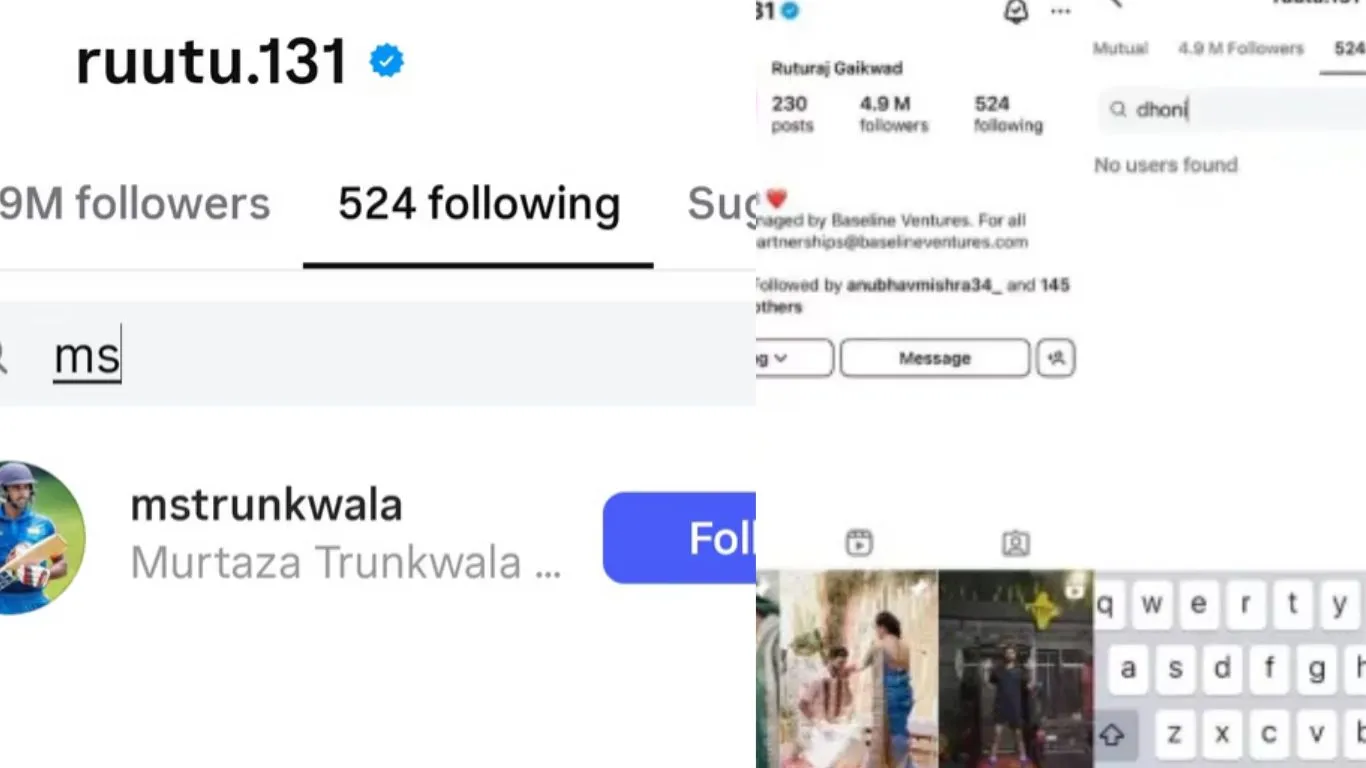  Ruturaj Gaikwad, MS Dhoni , csk