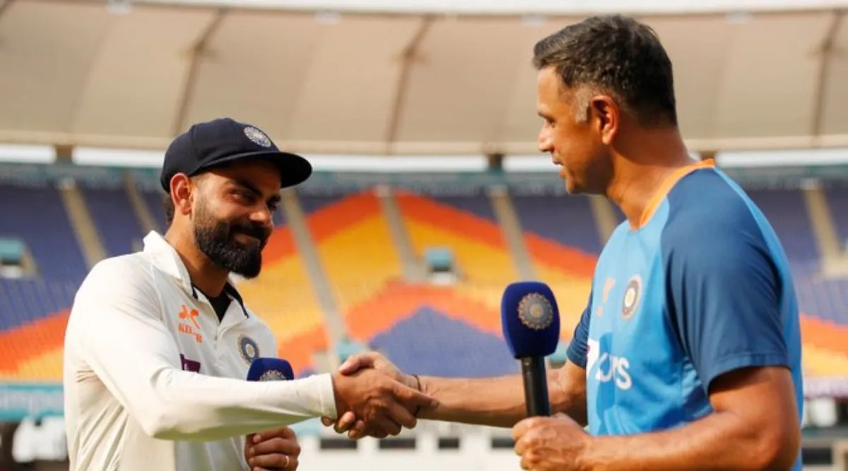 You made me wait for a long time': Watch Rahul Dravid take a cheeky dig at Virat Kohli | Sports News,The Indian Express