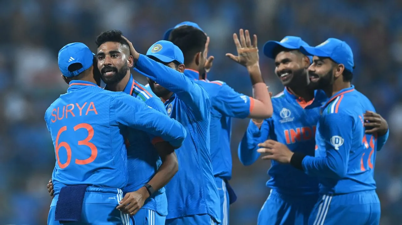 Mohammed Siraj had a three-for before conceding a run, India vs Sri Lanka, Men's ODI World Cup, Mumbai, November 2, 2023