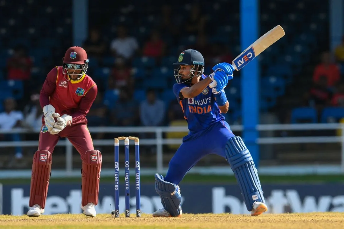 Shreyas Iyer cuts, West Indies v India, 2nd ODI, Port of Spain, July 24, 2022