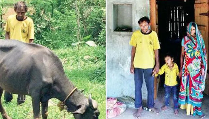 Blind cricketer Bhalaji Damor 