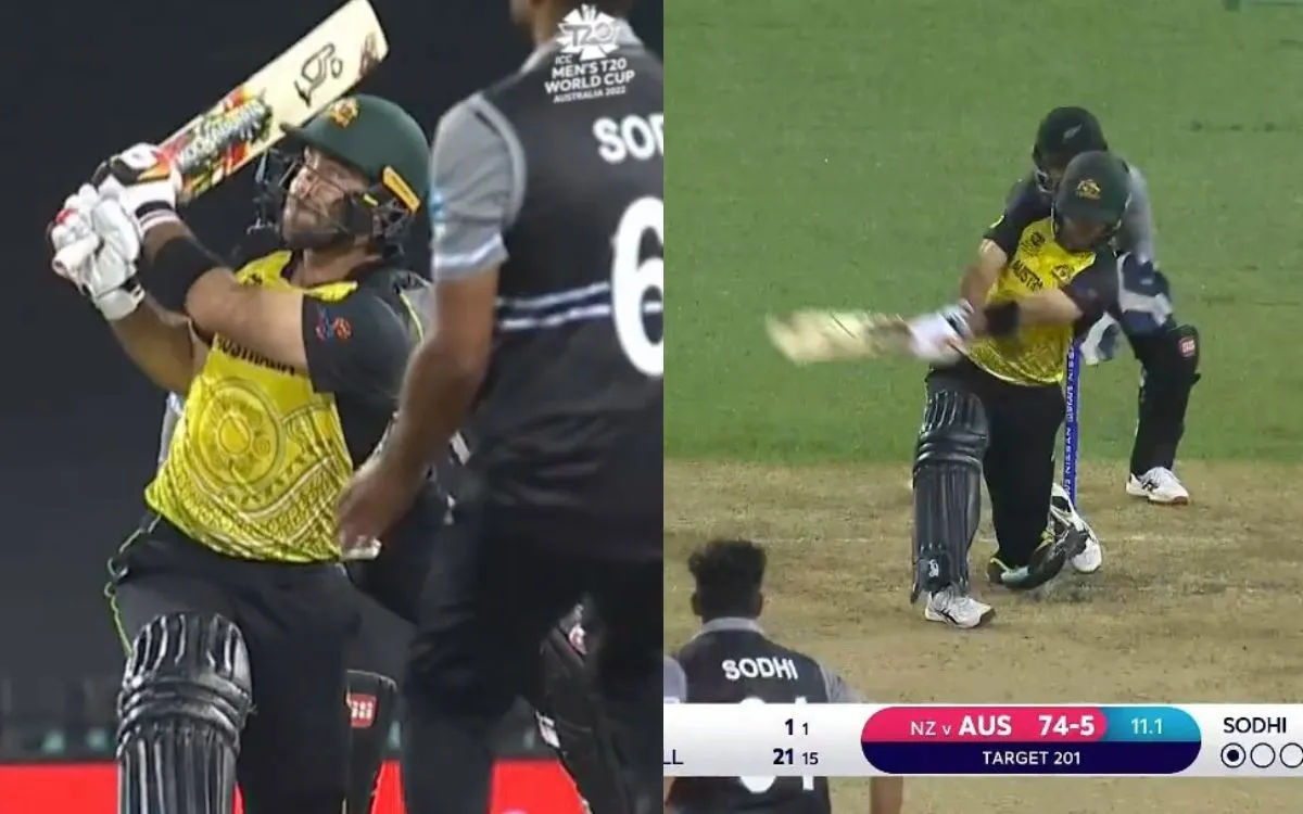 Glenn Maxwell Switch Hit Six 95 Meter Against Ish Sodhi Aus Vs Nz Video in Hindi - VIDEO : मैक्सवेल ने लगाया स्विच हिट पर अद्भुत छक्का, 95 मीटर दूर जाकर गिरी गेंद | Cricketnmore.com