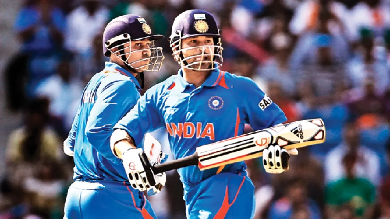 Image result for sachin with sahwag