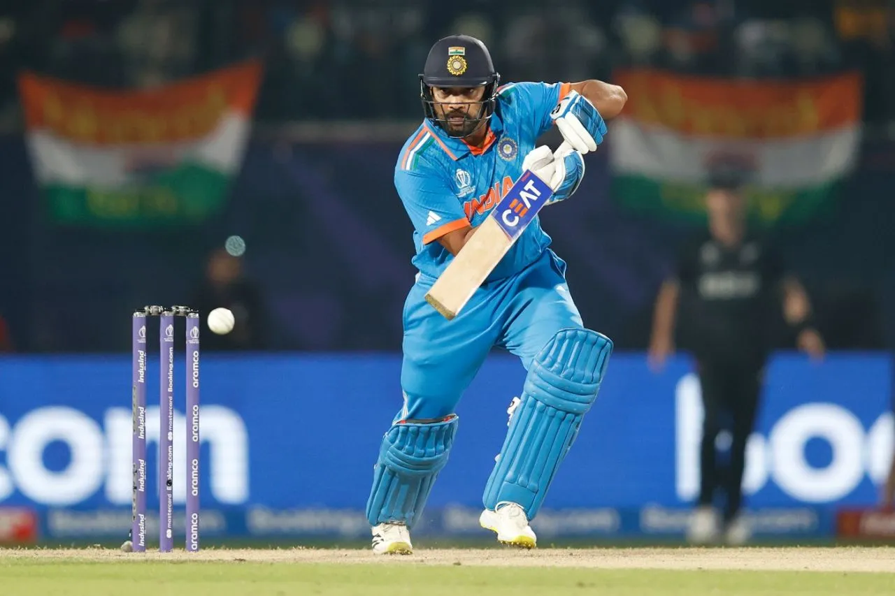 Rohit Sharma was off to a quick start in the chase, India vs New Zealand, Men's ODI World Cup, Dharamsala, October 22, 2023