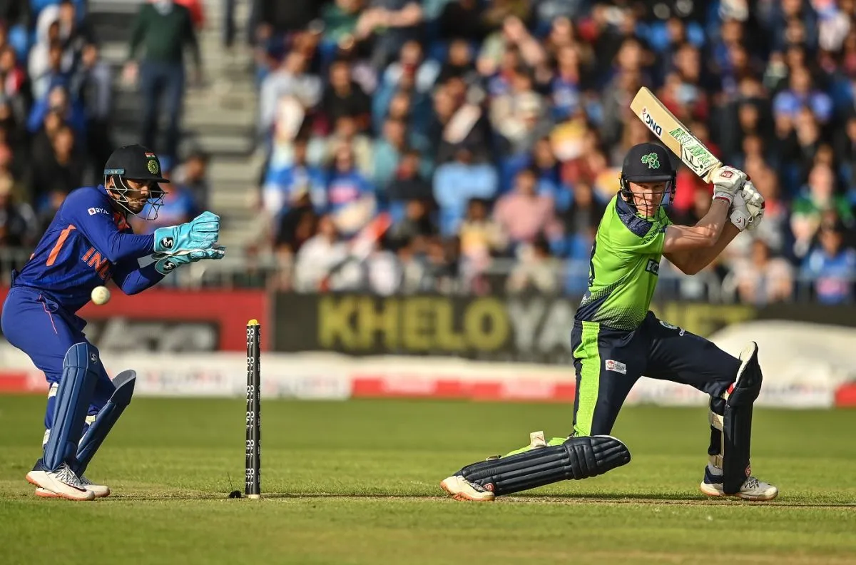 Harry Tector cuts one away, Ireland vs India, 2nd T20I, Dublin, June 28, 2022 