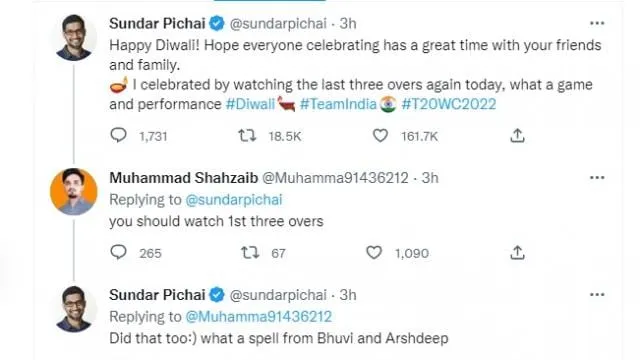 Sundar Pichai savage reply to pakistani fan