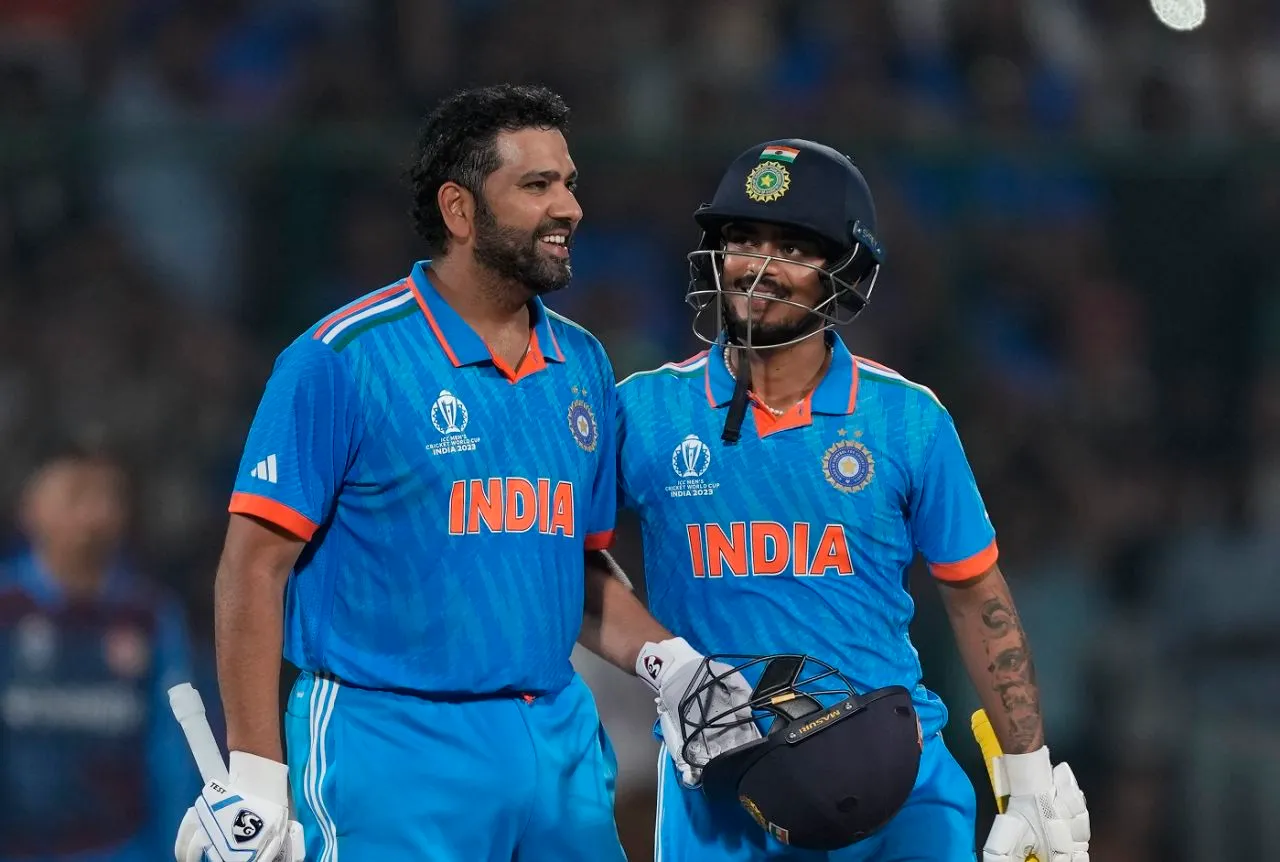 Rohit Sharma and Ishan Kishan added 156 for the opening wicket, India vs Afghanistan, ODI World Cup, Delhi, October 11, 2023