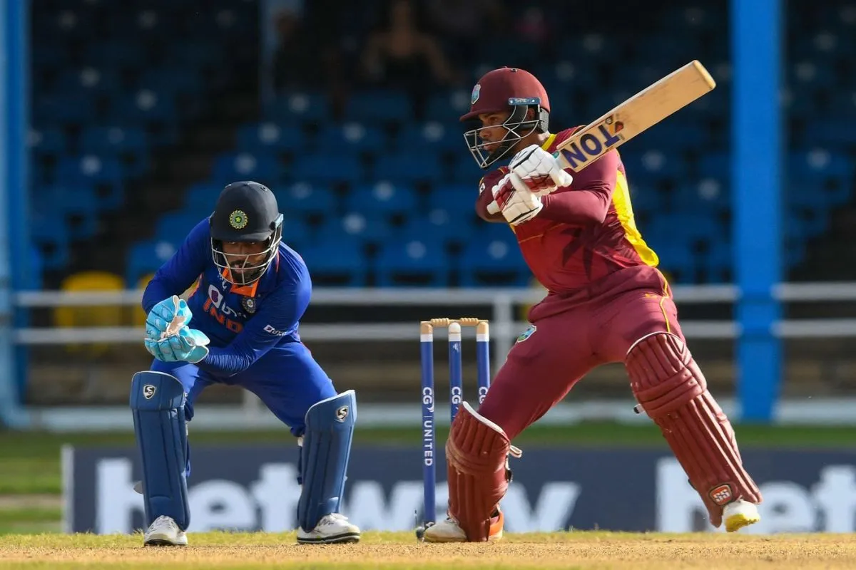 Brandon King scored a 66-ball 55 in the series opener, West Indies vs India, 1st ODI, Port of Spain, July 22, 2022