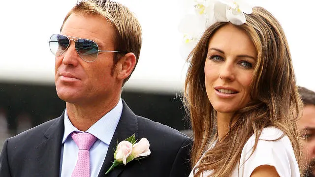 Shane Warne and Elizabeth Hurley