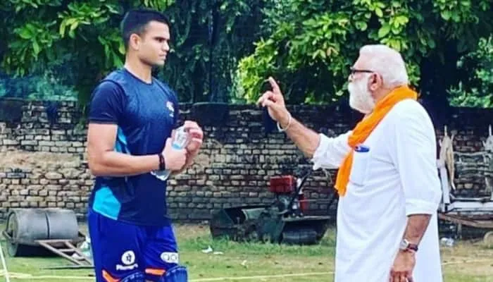 Arjun Tendulkar being trained by Yuvraj Singh's father Yograj Singh in Chandigarh, PICS go viral | Cricket News | Zee News