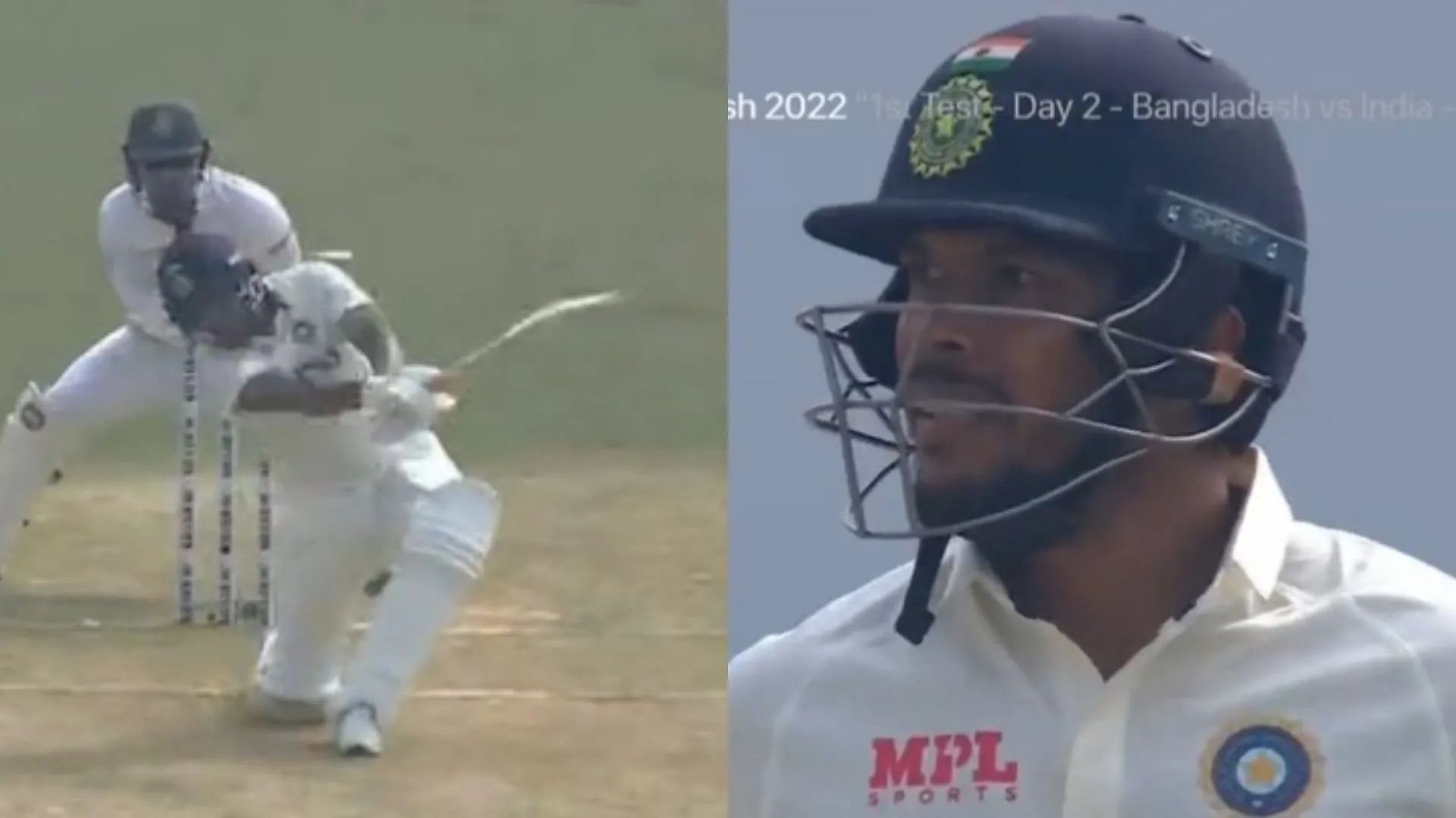 <Watch> Umesh Yadav smashes a 100m six off his second ball to get off the mark against Bangladesh 