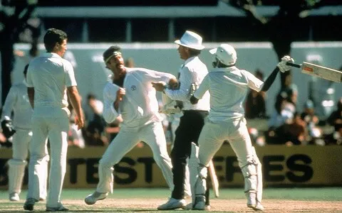 Image result for cricketer fight in ground