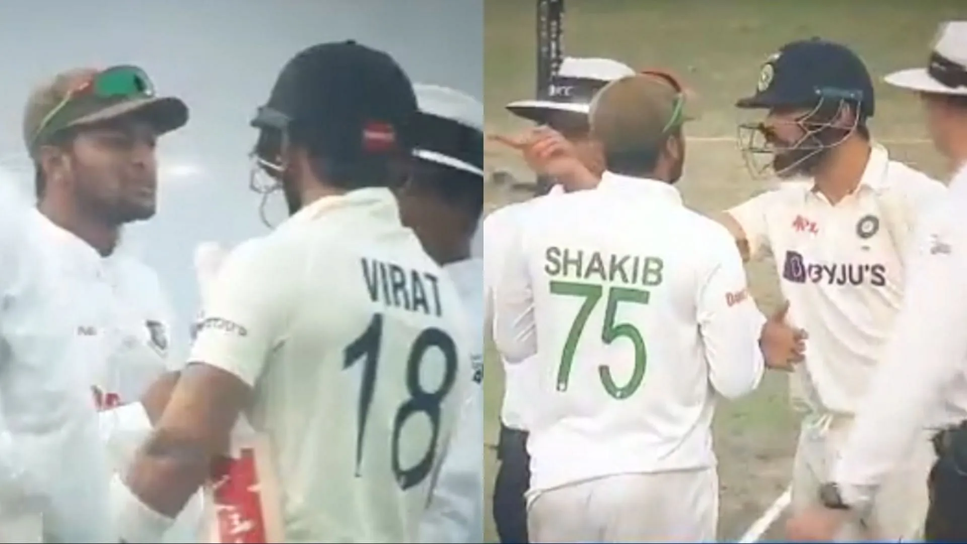 Watch></figure> Virat Kohli loses his cool and argues with Bangladesh player after Mehidy Hasan Miraz takes his wicket in 2nd innings