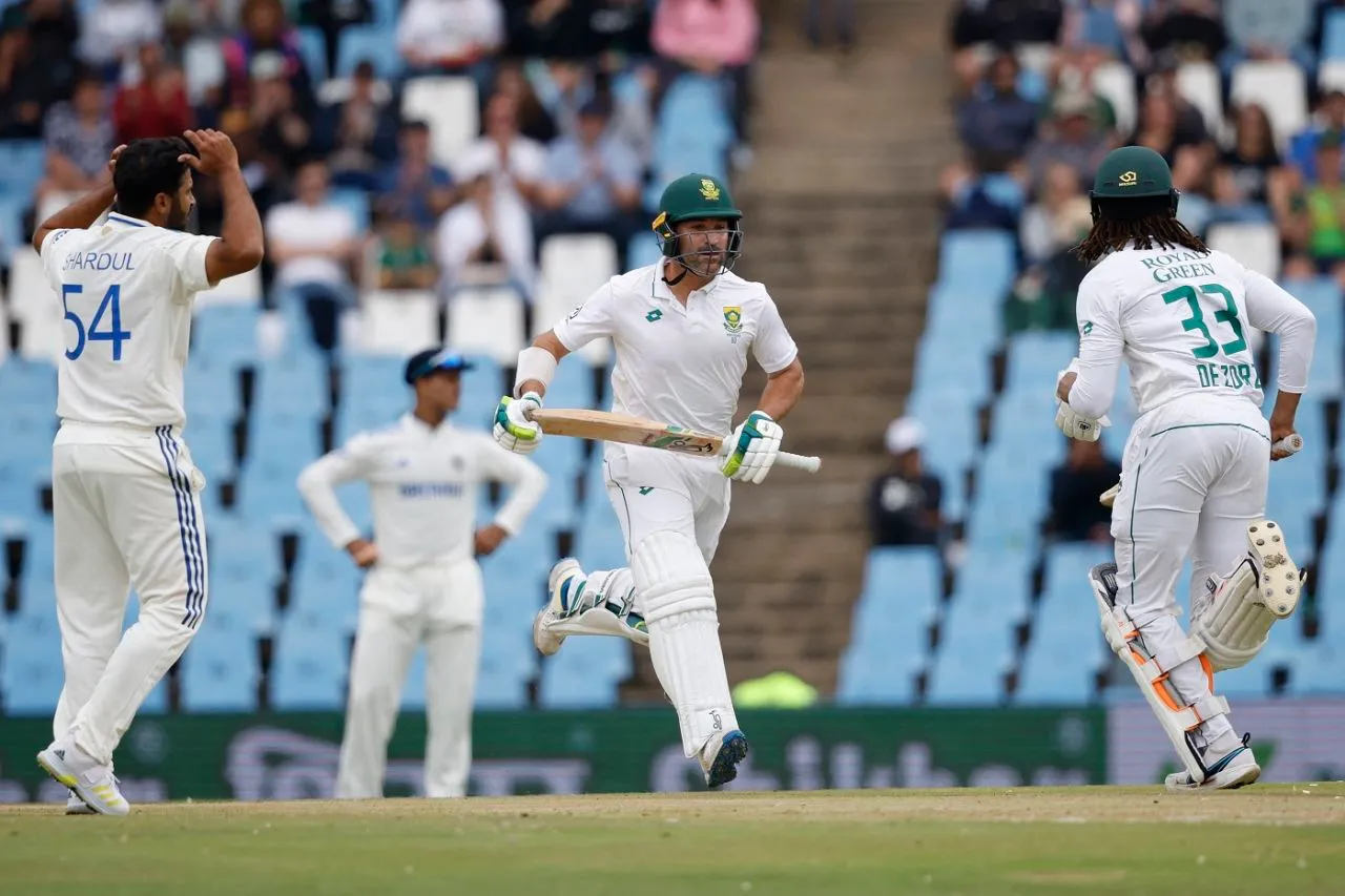 Tony de Zorzi and Dean Elgar steadied the South Africa innings after Aiden Markram fell early, South Africa vs India, 1st Test, Centurion, 2nd day, December 27, 2023