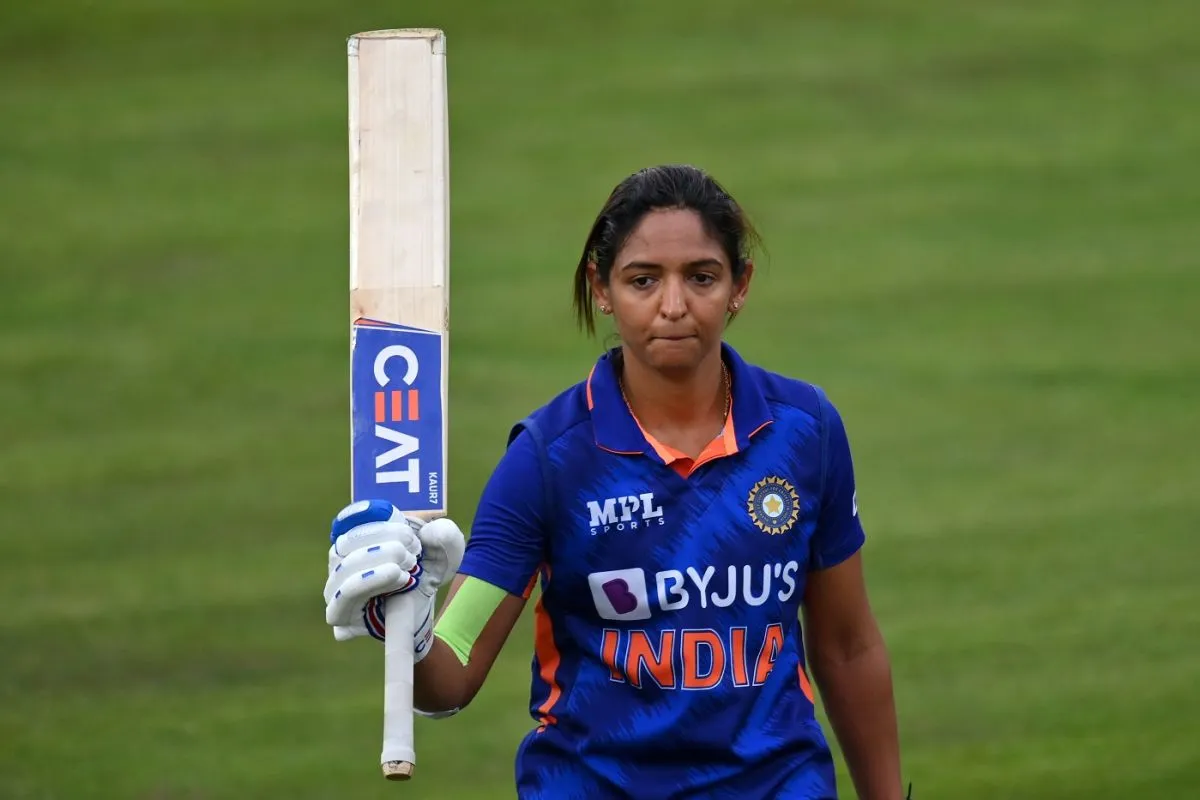 Harmanpreet Kaur walks back after scoring an unbeaten 143, England vs India, 2nd ODI, Canterbury, September 21, 2022