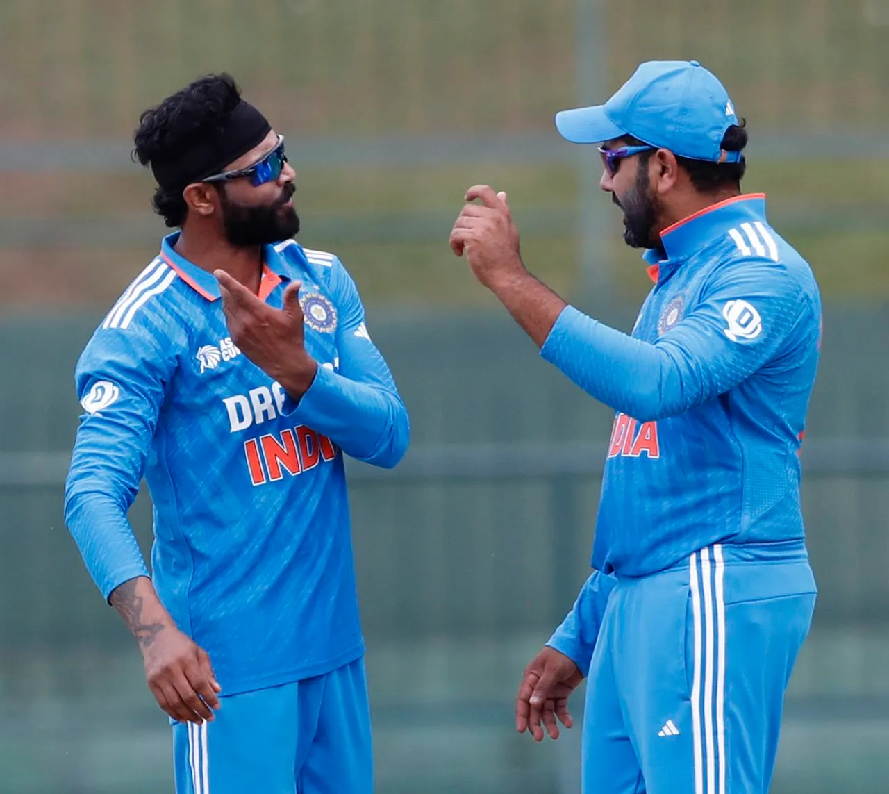 Why don't you bowl that ball? But that's what I just did! Rohit Sharma and Ravindra Jadeja have a chat, India vs Nepal, Asia Cup, Pallekele, September 4, 2023