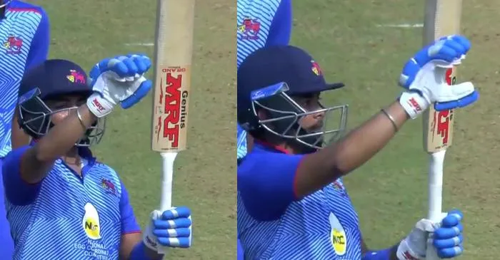 WATCH: Prithvi Shaw's 'My bat does the talking' celebration after smashing fifty against Assam #MushtaqAliT20 | CricketTimes.com