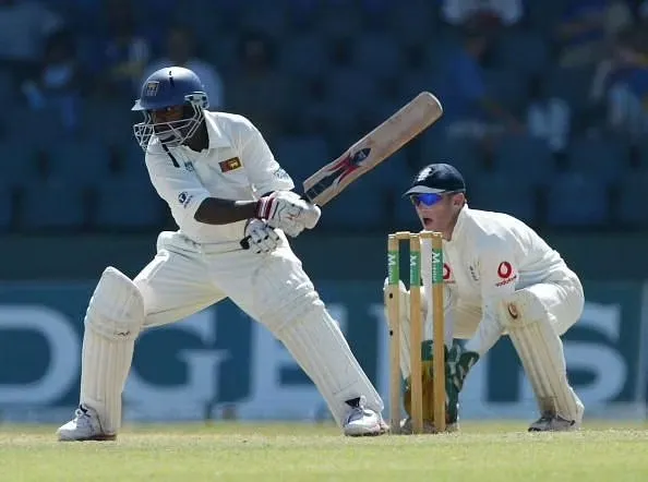 Muttiah Muralitharan batting