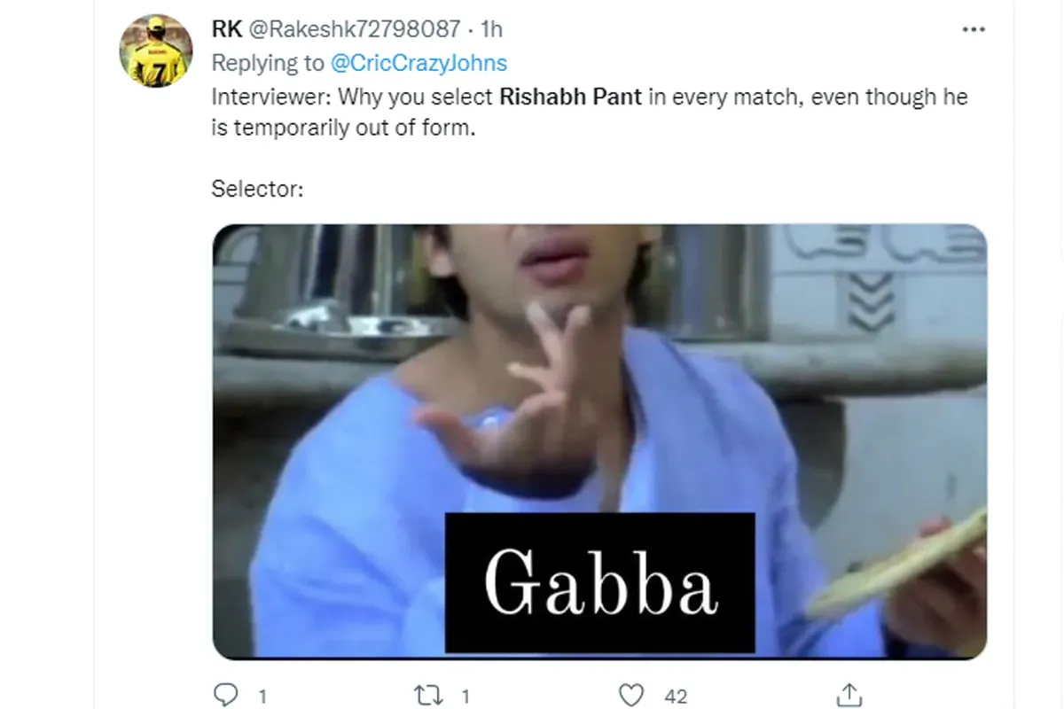 rishabh pant out 