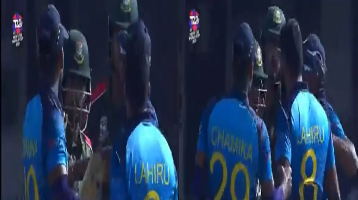 Liton Das Lahiru Kumara Fighting Video