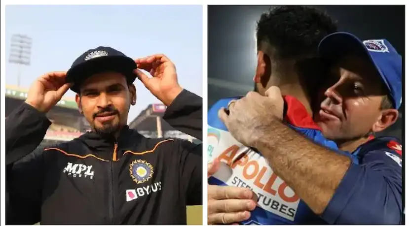 Ricky Ponting congratulates Shreyas Iyer 