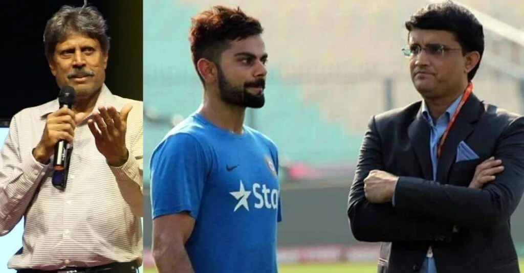 kapil dev-virat kohli-saurav ganguly