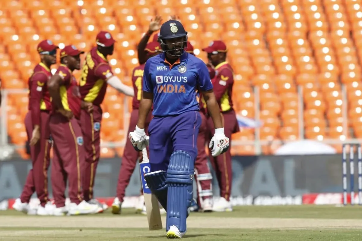 India won by 44 runs against West Indies