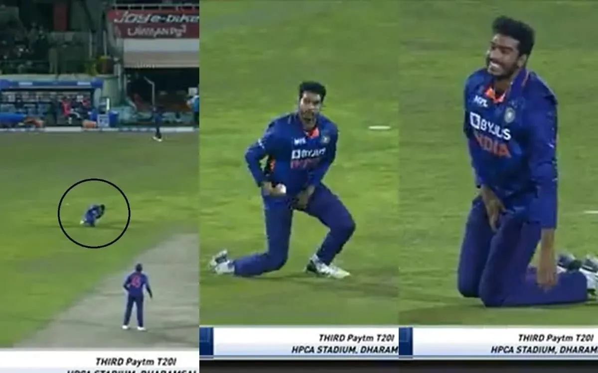  Harshal Patel Reaction Venkatesh Iyer painful catch