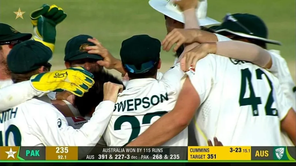 PAK vs AUS lahore Test match win