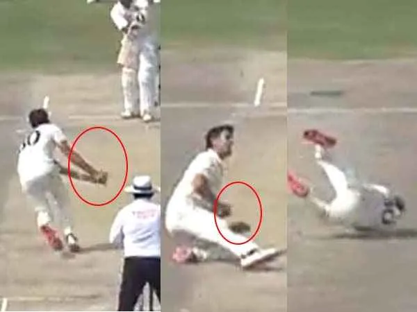 Pat Cummins caught and bowled azhar ali